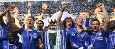 Chelsea claim the Premier League trophy as champions of the 2016/2017 season