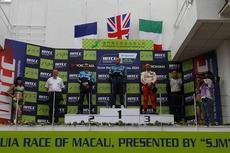 Huff tops the race one podium