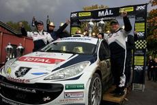 Danish rallye championship - Winners with car on stage