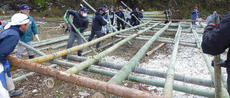 Volunteer Work - Building an oyster culture raft