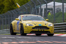 Aston Martin V12 Vantage on YOKOHAMA in action during 24h race Nurburgring