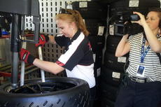 Carina Christensen from Denmark supporting the YOKOHAMA Motorsport team
