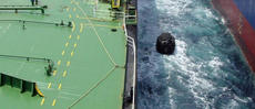 YOKOHAMA floating pneumatic fenders at work