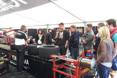 YOKOHAMA Motorsport support teams providing tyre service