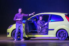 One of the cars equipped with YOKOHAMA tyres at this year's Clarkson, Hammond & May Live Tour