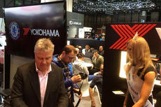 Guus Hiddink signs autographs at YOKOHAMA booth