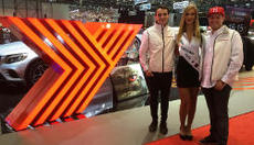 Honda's WTCC Michelisz & Huff meet Miss YOKOHAMA at Geneva Motor Show_highlight