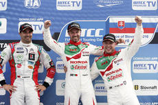 Happy Honda Team in the Podium at Slovakiaring