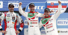 Happy Honda Team in the Podium at Slovakiaring