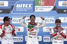 Monteiro celebrates victory at home race