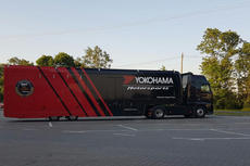 Motorsport Support Truck brief stop in Poland en route to FIA WTCC Race-Photo Mark Stone