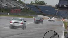 Mercedes-Benz cars entering the GP Track; ADVAN Sport V105 is also performing well in wet conditions