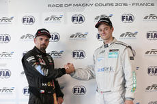 FIA ETCC Petr Fulin and Kris Richard greet and look forward to decider races in Imola