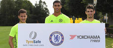 Chelsea FC stars Eden Hazard, Ruben Loftus-Cheek and Oscar spread the Tyre safety message
