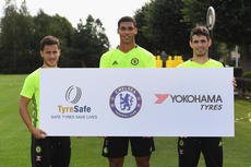 Chelsea FC stars Eden Hazard, Ruben Loftus-Cheek and Oscar spread the Tyre safety message