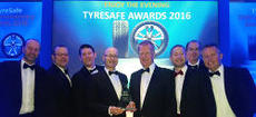 YHPT members proudly accepting their TyreSafe Award at the awards ceremony in July 2016